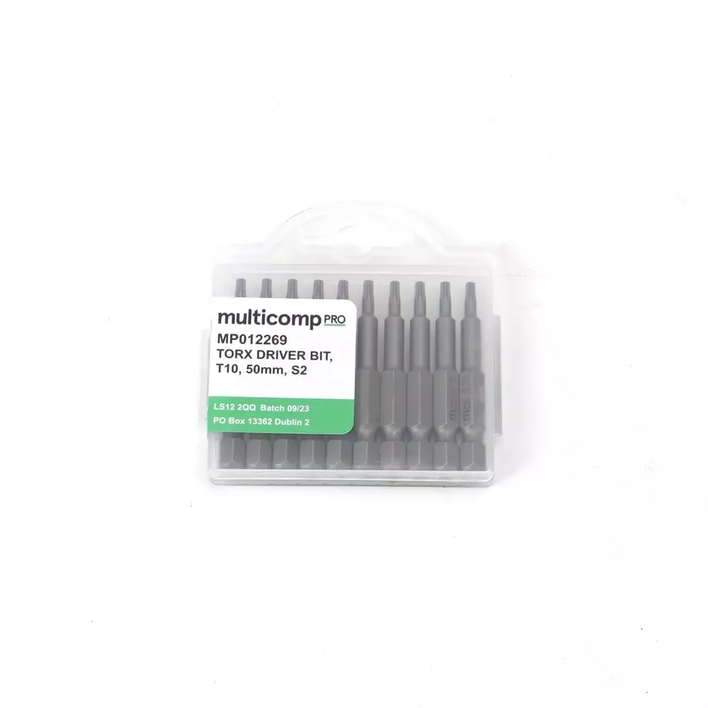MULTICOMP PRO Torx Driver Bit 10 Pieces of Bits Kit Contents, MP012269 (Pack of 10)