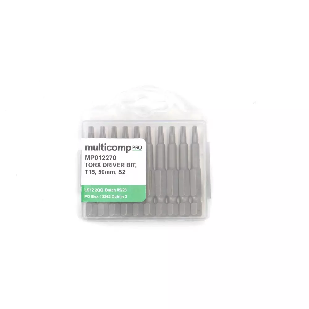 MULTICOMP PRO Torx Driver Bit 10 Pieces of Bits Kit Contents, MP012270 (Pack of 10)