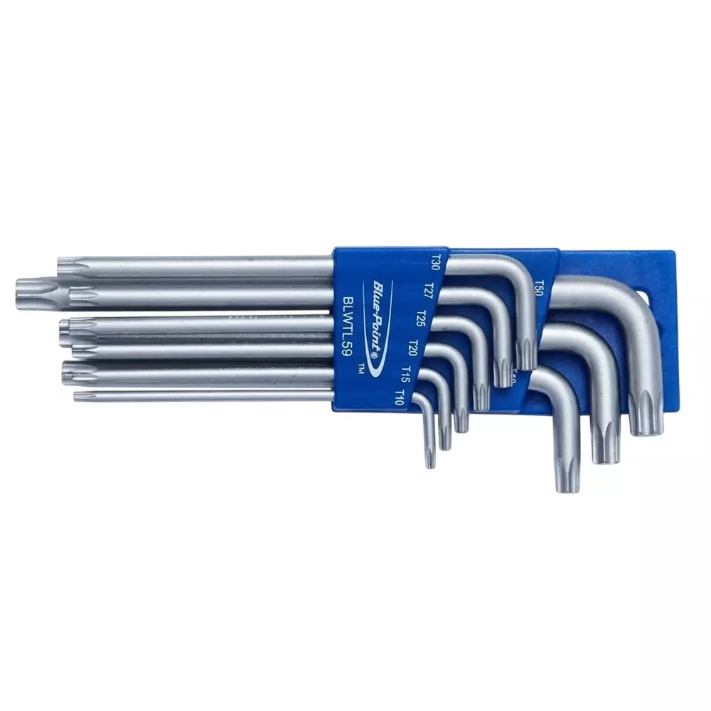 Blue-Point 9 Pcs Long Arm Torx Key Set with Satin Finish and S2 Steel Body, BLWTLS9