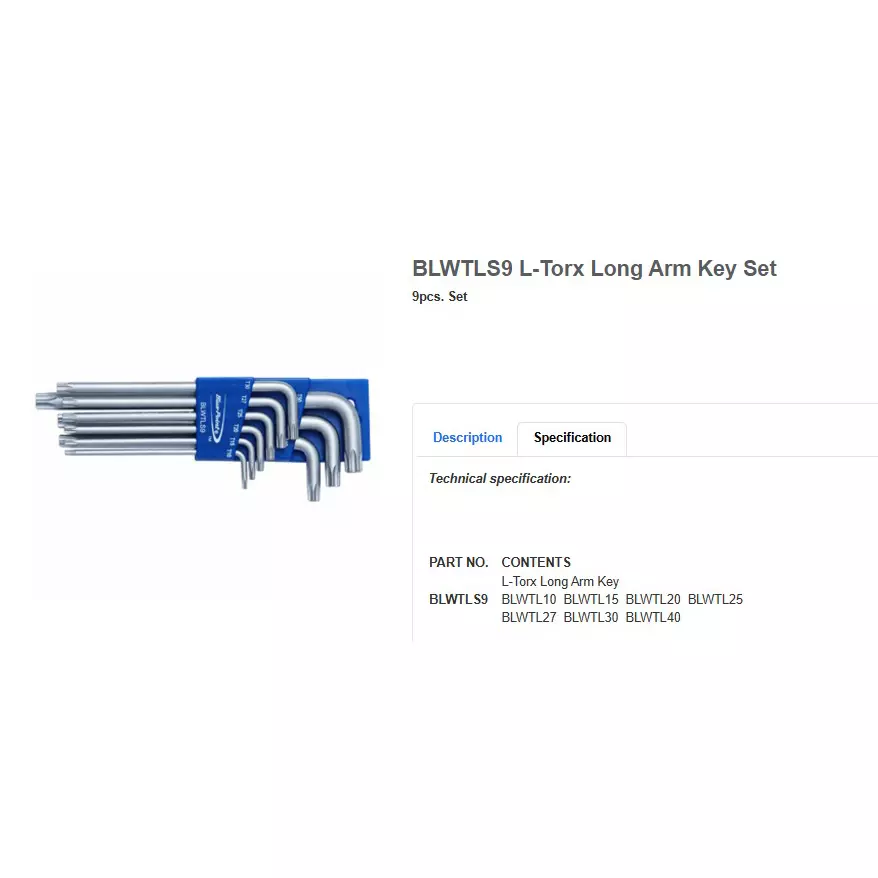 blue-point-9-pcs-long-arm-torx-key-set-with-satin-finish-and-s2-steel-body-blwtls9