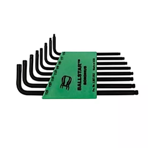 Bondhus ProGuard BallStar Tip Torx L-Wrenches Long Type Protanium High Torque Steel T6 to T25 Size, 11331 (Set of 8)