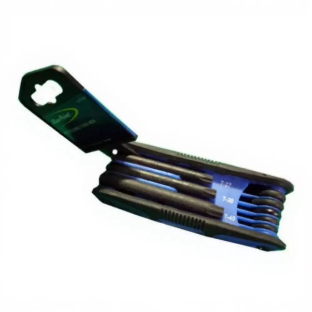 Blue-Point 8 Pcs Folding Torx Key Set Black Color Metal Body for Professional & DIY Users, BLFTHS8