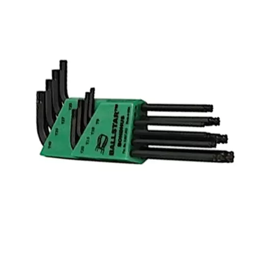 Bondhus ProGuard BallStar Tip Torx L-Wrenches Long Type Protanium High Torque Steel T9 to T40 Size, 11332 (Set of 8)
