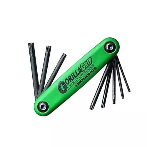 Bondhus 8 in 1 ProGuard Tamper Resistant TORX Screwdrivers Fold Up Set TR9 to TR40, 12638