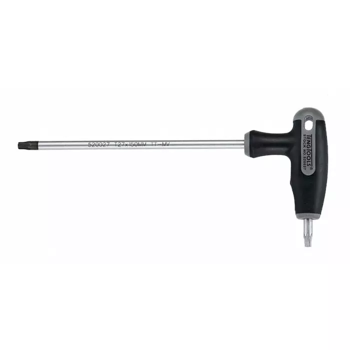 Teng Tools 1-Piece Torx Key, TX10 Size, T-handle Shape, Long, Short Arm, 520010