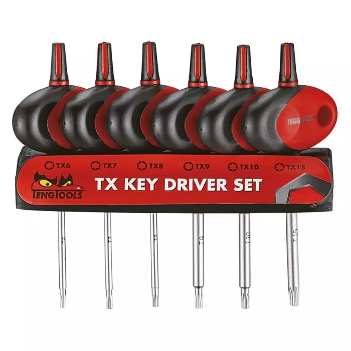 Teng Tools 6-Piece Torx Key Set, T-handle Shape, MDM706TXT