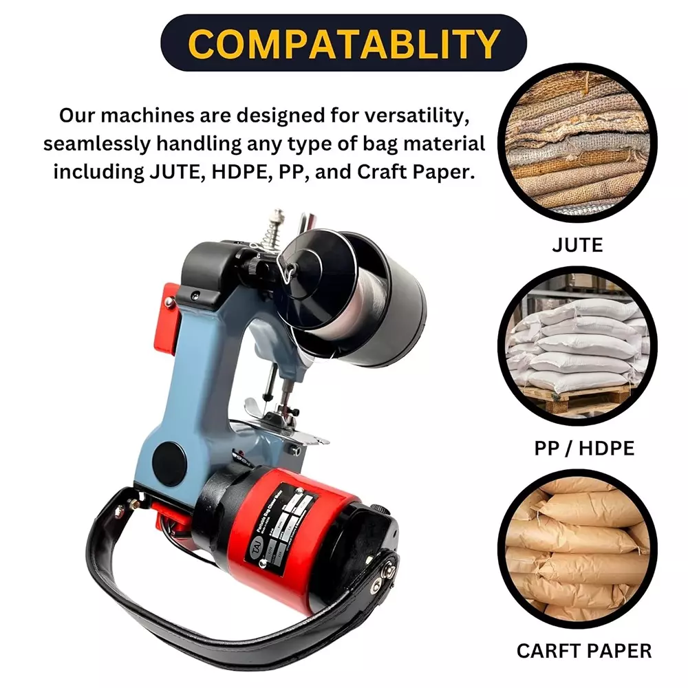 GENERIC Portable Bag Closer Sewing Machine Single Needle 6500 RPM 4000+ Bags Per Day 4.1 Kg