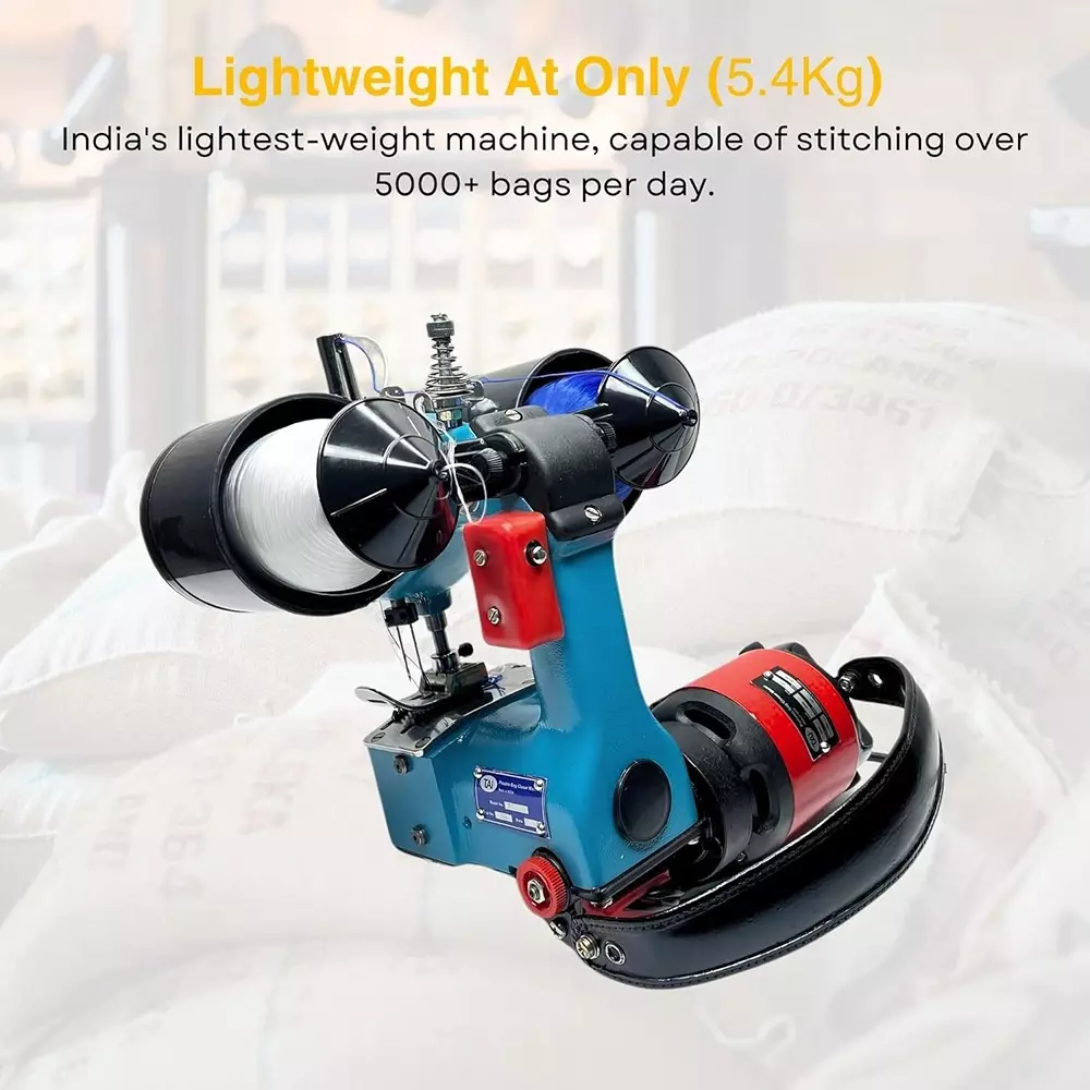 GENERIC Portable Bag Closer Sewing Machine Double Needle 6500 RPM 600 Bags /Hour Heavy Duty 5.4 Kg