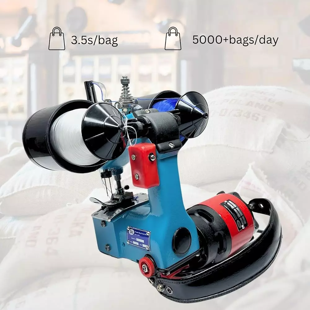 GENERIC Portable Bag Closer Sewing Machine Double Needle 6500 RPM 600 Bags /Hour Heavy Duty 5.4 Kg
