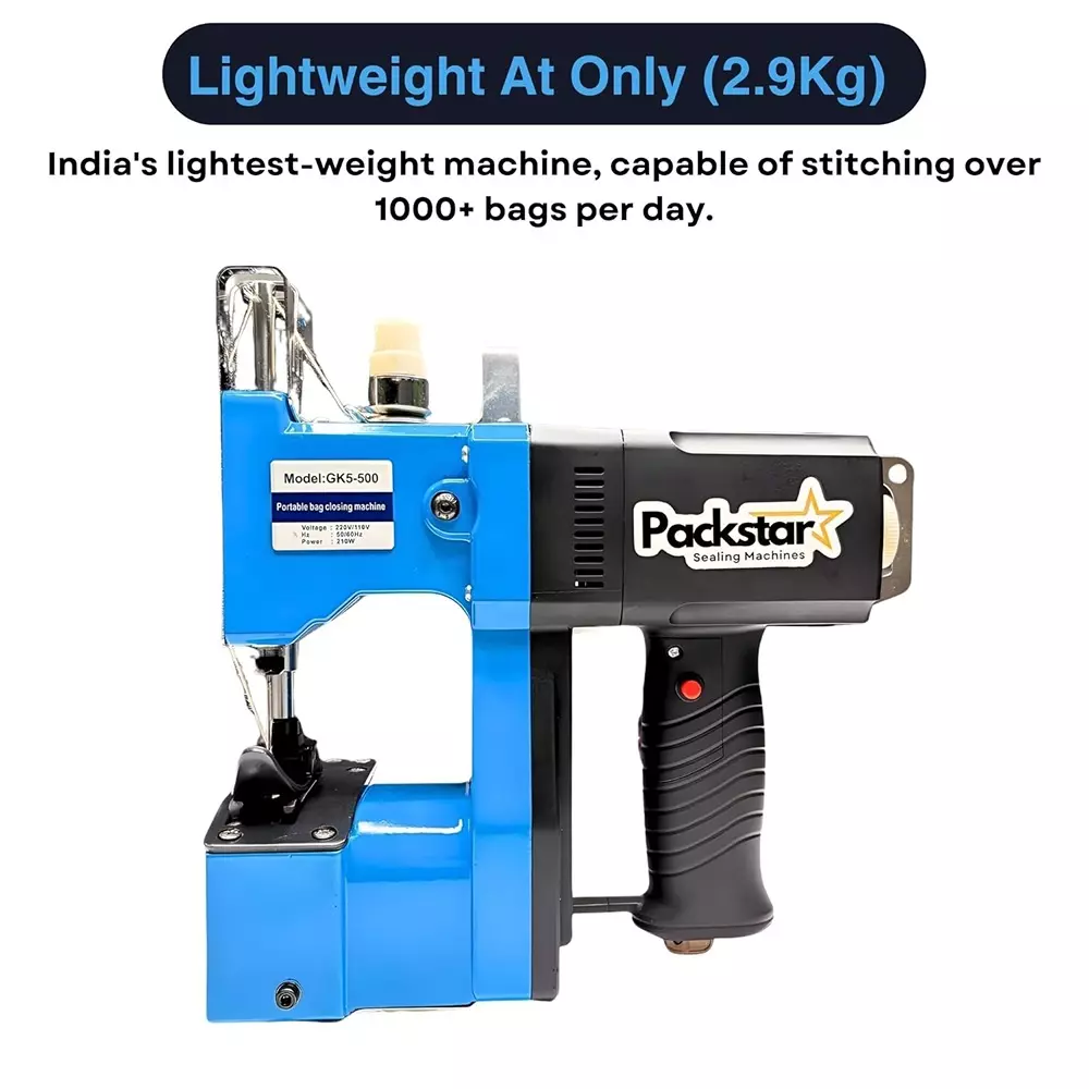 GENERIC Portable Bag Closer Sewing Machine Single Needle 300+ Bags Per Hour 2.9 Kg