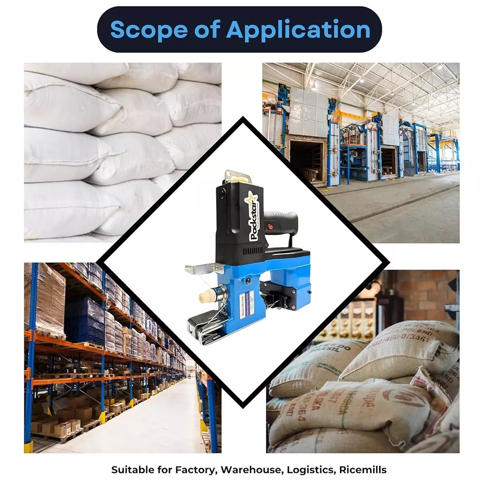 GENERIC Portable Bag Closer Sewing Machine Single Needle 300+ Bags Per Hour 2.9 Kg