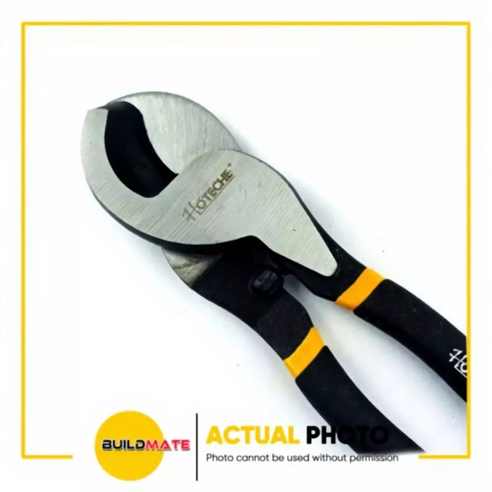 Hoteche Cable Cutter 10 Inch (254 mm) Size Alloy Steel Ergonomic Black & Silver for Industrial Use, 140603