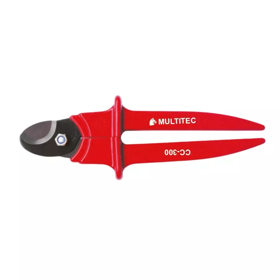 Multitec Heavy Duty Cable Cutter Up to 24 mm² Cutting Capacity High Grade Alloy Steel & Plastic for Copper & Aluminium Cables Use, CC-300