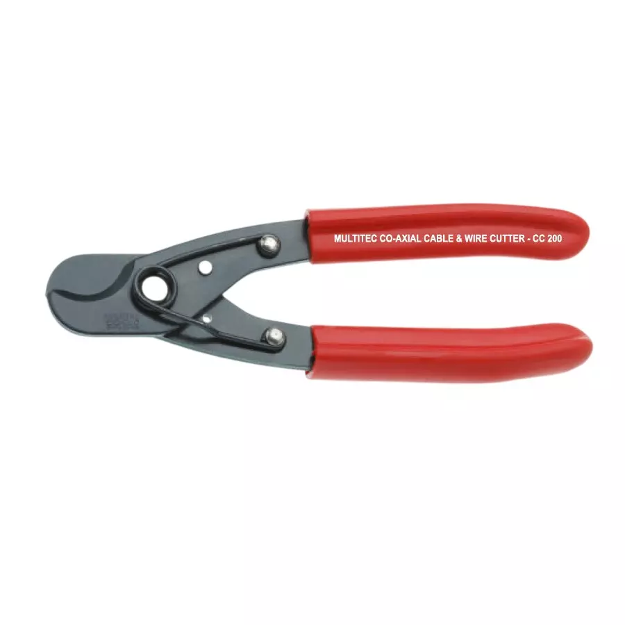 Multitec Cable Cutter with Lock Up to 10 mm Cutting Capacity Alloy Steel & Plastic for Copper & Aluminium Cables Use, CC-200