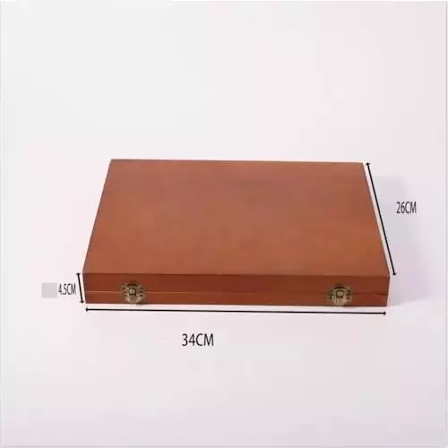 Buyohlic International Chromium-Vanadium Steel Blade Chisel Set with Wooden Box for Wood Working, Carving, X4-S68A-UD16 (Set of 12)