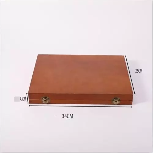 A.D INTERNATIONAL Chromium-Vanadium Steel Blade Chisel Set with Wooden Box for Wood Working, Carving, X4-S68A-UD16 (Set of 12)
