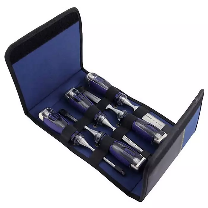 Irwin 5 Piece Steel Wood Chisel Set, 1.0 in, 1/2 in, 1/4 in, 3/4 in, 3/8 in Blade Width, 10503421