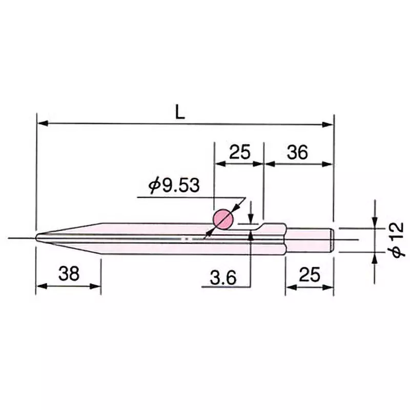 Fuji Aircraft FCH-20F / FCH-25 Type Chisel 250 mm Dimension L, F-2-4
