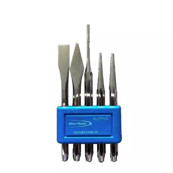 Blue-Point 5 Pcs Punch and Chisel Set with Chrome Finish and Alloy Steel Body, BLPPC5A