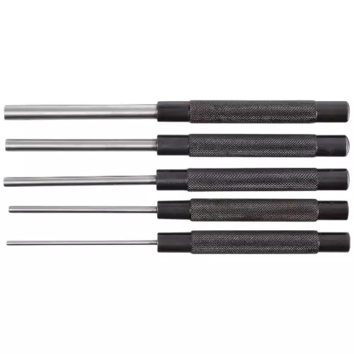 A.D INTERNATIONAL Long Drive Bolt Catch Roll Pin Punch Set with Hardened Ground Finish Tool Steel Body and Size 8 inch (200 mm), PS-4WGI-002G (Set of 5)