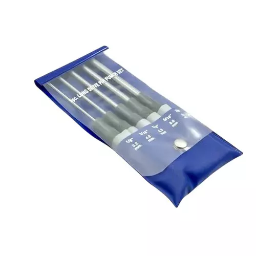 A.D INTERNATIONAL Long Drive Bolt Catch Roll Pin Punch Set with Hardened Ground Finish Tool Steel Body and Size 8 inch (200 mm), PS-4WGI-002G (Set of 5)