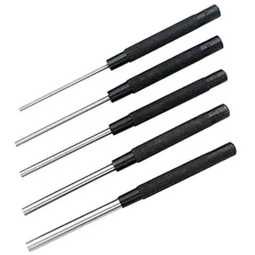 A.D INTERNATIONAL Long and Short Drive Bolt Catch Roll Pin Punch Set Imperial Standard Hardened and Ground Finish, FC-TNT0-7HNE (Set of 13)