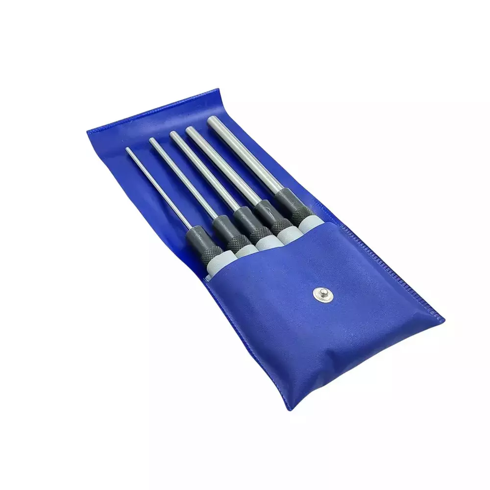 Buyohlic International Long Drive Bolt Catch Roll Pin Punch Set with Hardened Ground Finish Tool Steel Body and Size 8 inch (200 mm), PS-4WGI-002G (Set of 5)