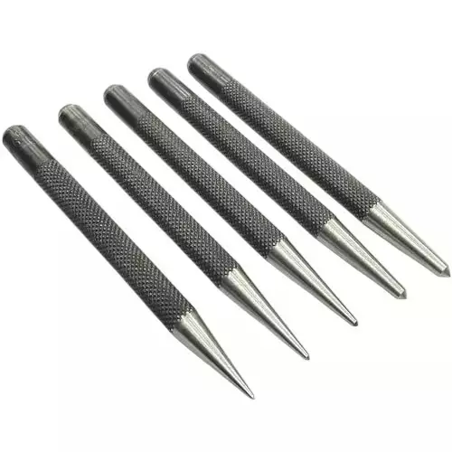 Buyohlic International Center Punch Imperial Standard Tool Steel Body for Hard Metal and Wood Working, BB-O04K-WE98 (Set of 5)