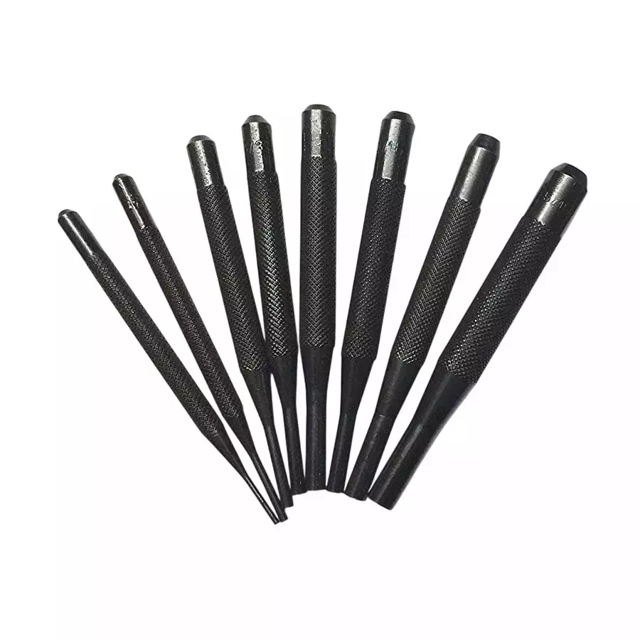 Buyohlic International Long and Short Drive Bolt Catch Roll Pin Punch Set Imperial Standard Hardened and Ground Finish, FC-TNT0-7HNE (Set of 13)