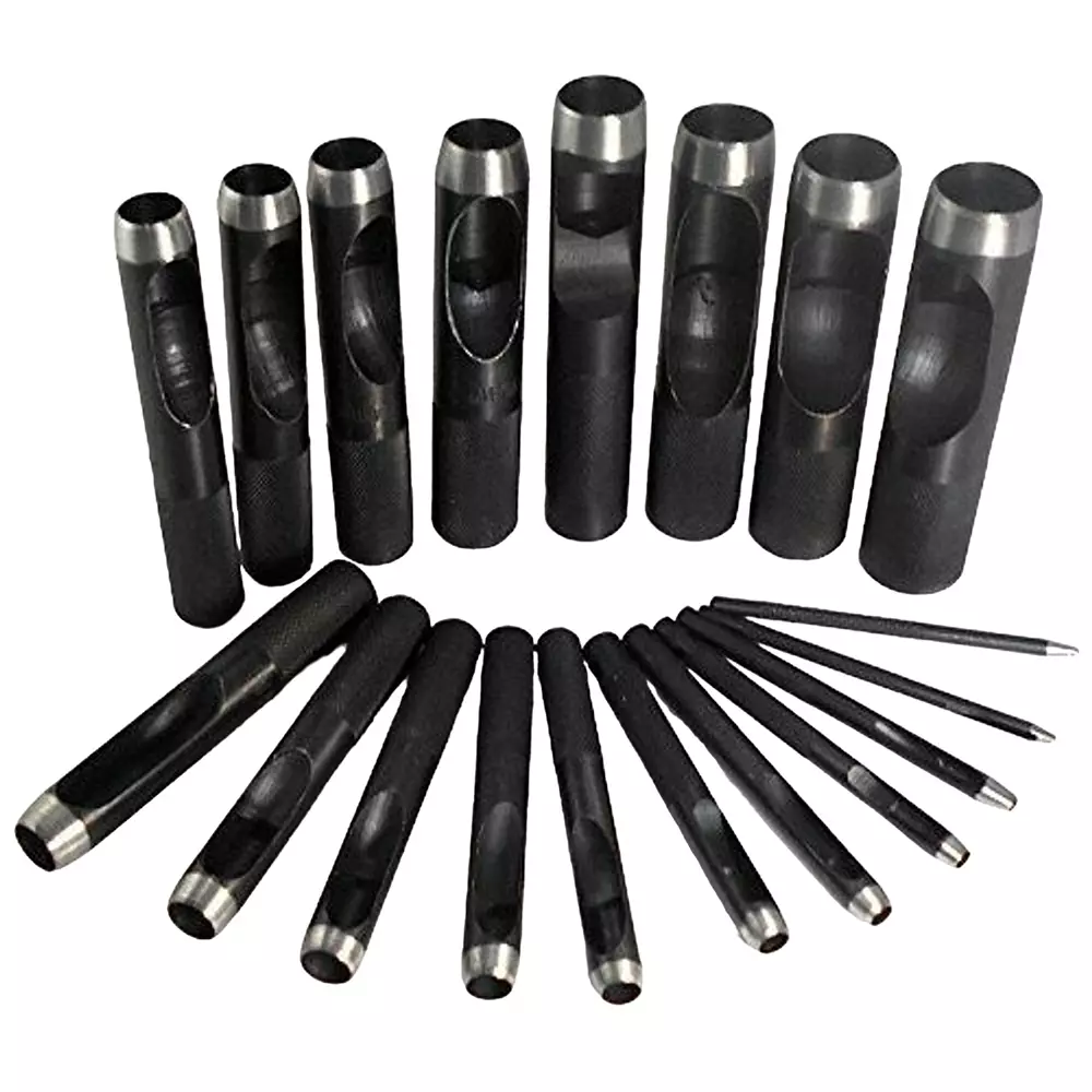 breeze-tools-12-pcs-punch-hole-set-alloy-steel-body-grey-black-color-for-custom-leather-work