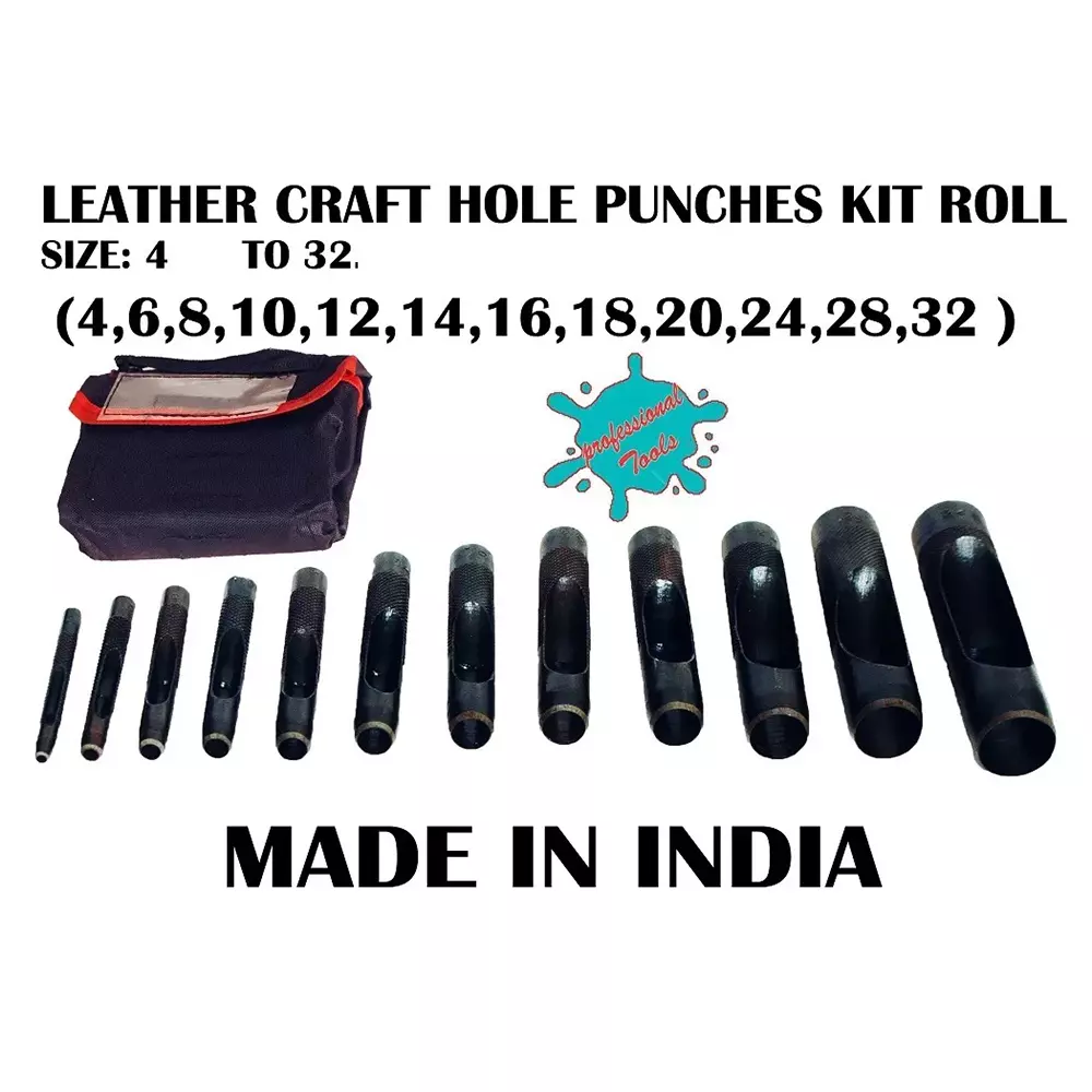 breeze-tools-12-pcs-punch-hole-set-alloy-steel-body-grey-black-color-for-custom-leather-work