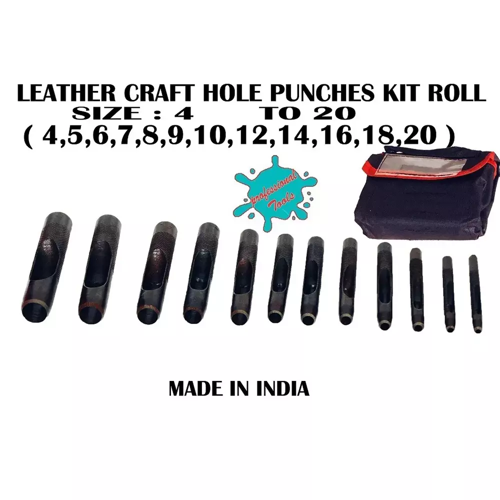 breeze-tools-12-pcs-punch-hole-set-alloy-steel-body-grey-black-color-for-custom-leather-work