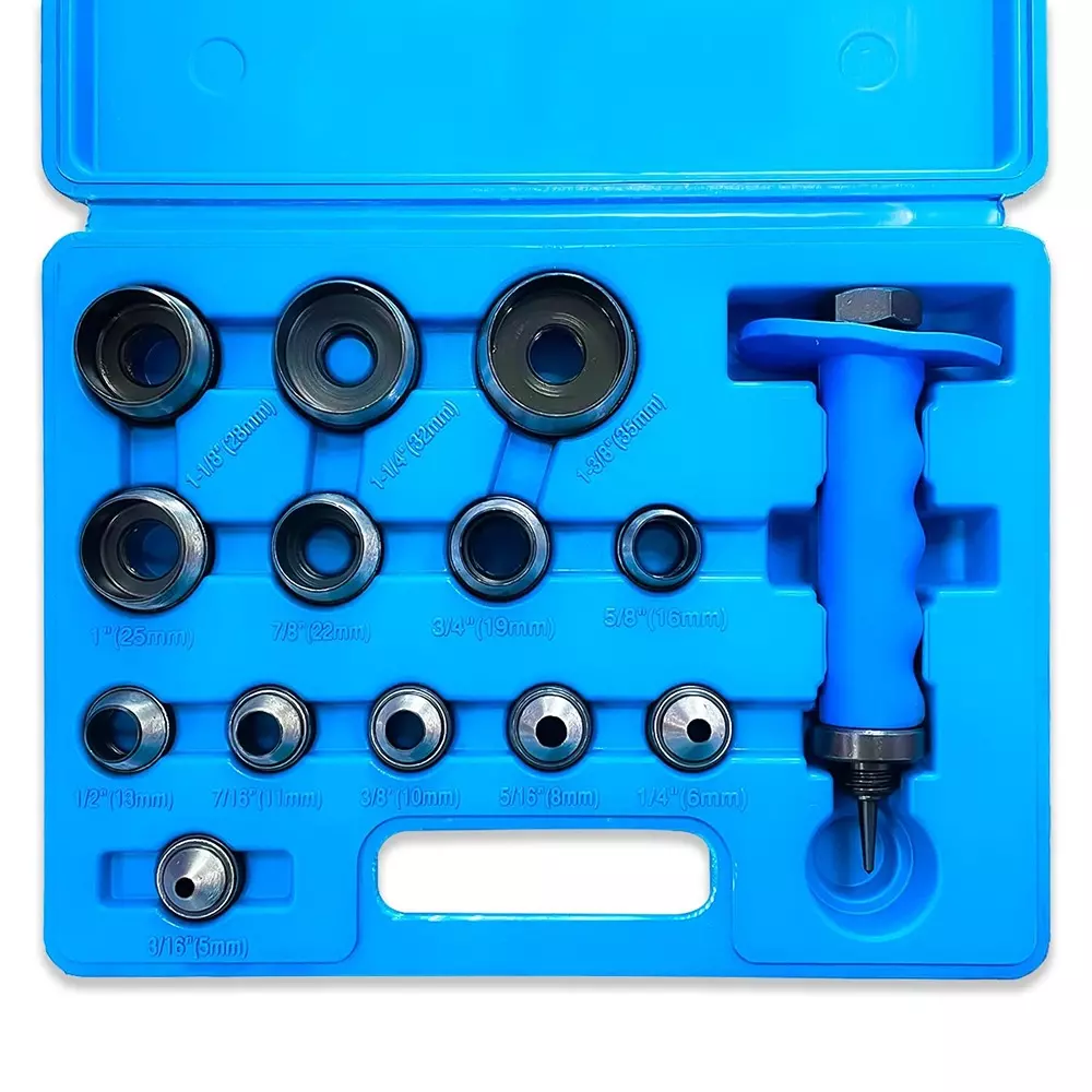 Sutekus 14 Pcs Punch Hole Set 3/16 to 1-3/8 inch (4.76 to 34.92 mm) Size Range for Foam Cutting, Leather Punching