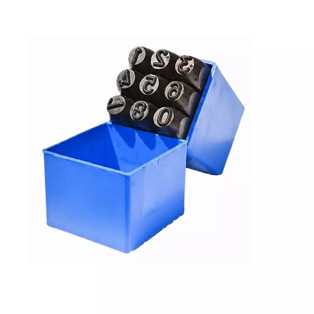 Samrat Figure Punch Set 1/16 Inch (1.58 mm) Size 8207 Series Hardened Steel Material (Numbers: 0, 1, 2, 3, 4, 5, 6/9, 7, 8)