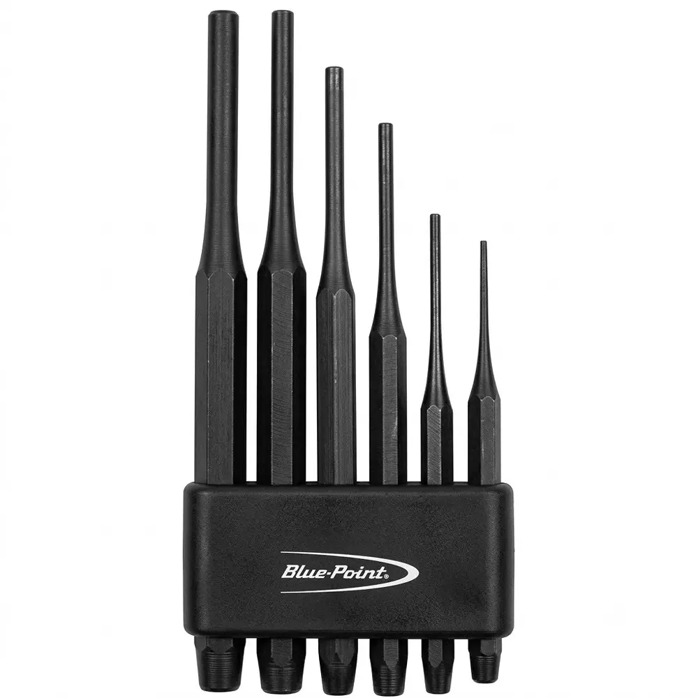 Blue-Point 6 Pcs Pin Punch Set Cr-V Steel Body and 115 to 180 mm Length, BLPRP6