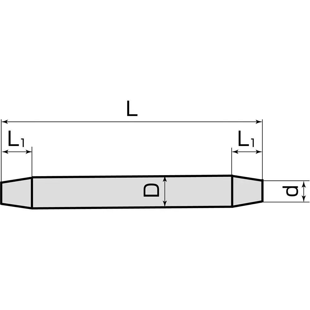 TONE Reamer Punch Correspondence Phosphate film Structural Steel 115x13x13 mm, PRP-26.5