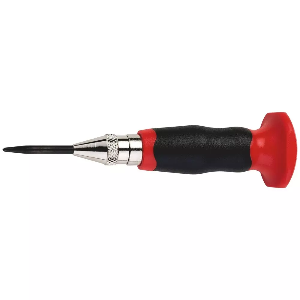 RENNSTEIG Automatic Centre Punch 60-130 N Striking Force 4 mm Tip Diameter with 2C Handguard, R430 230