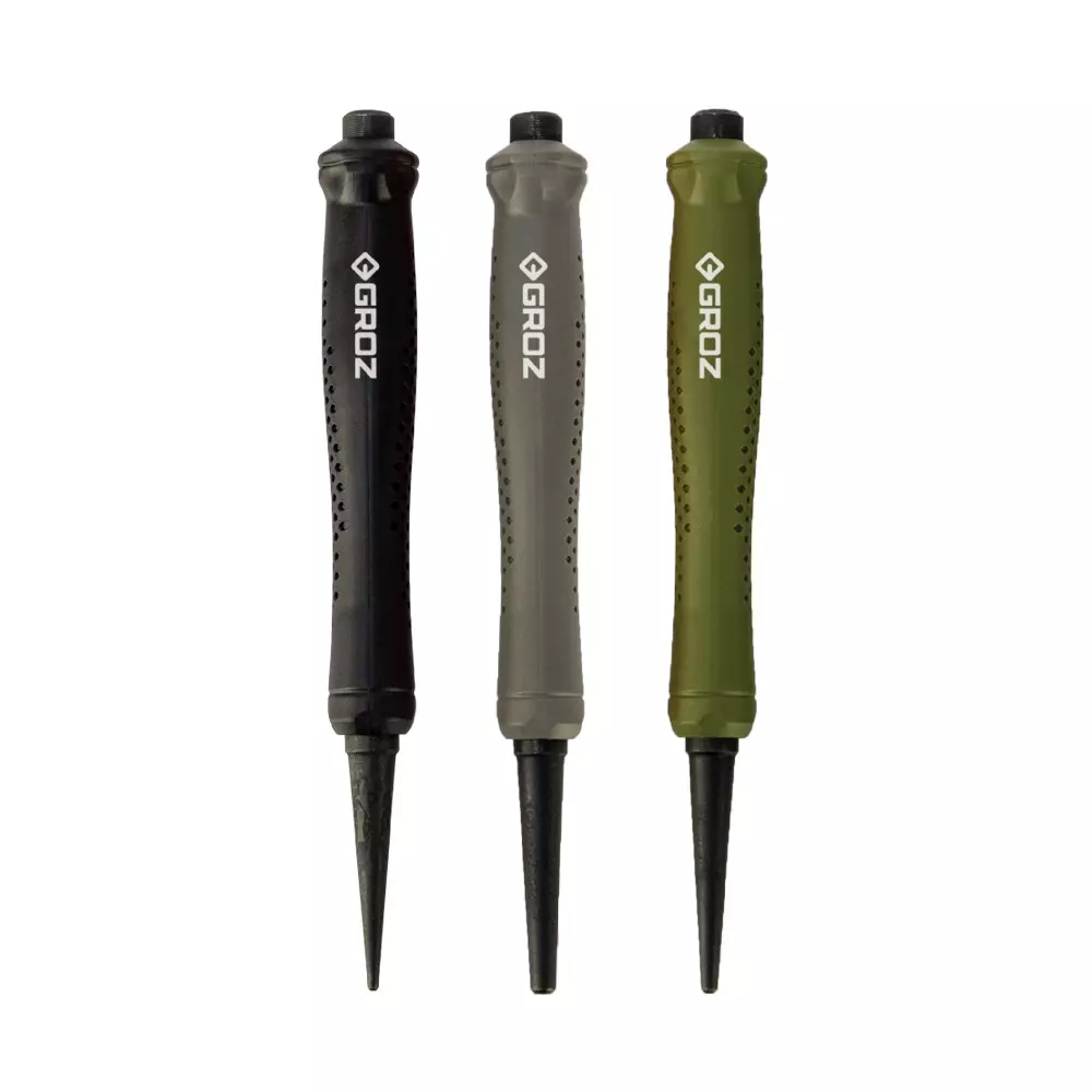 Groz Nail Punches Cushion Grip High-Quality Steel 0.8, 2.4 & 3 mm (1/32, 3/32 & 1/8 inch) Tip Diameter, NLP/G/3A/ST (3 Pcs Set)