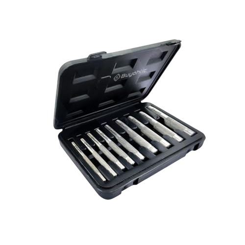A.D INTERNATIONAL Leather Hole Punch Set with Tool Steel Body for DIY Leather Crafting Round Hollow Cutting, 100-CS-154 (Set of 9)