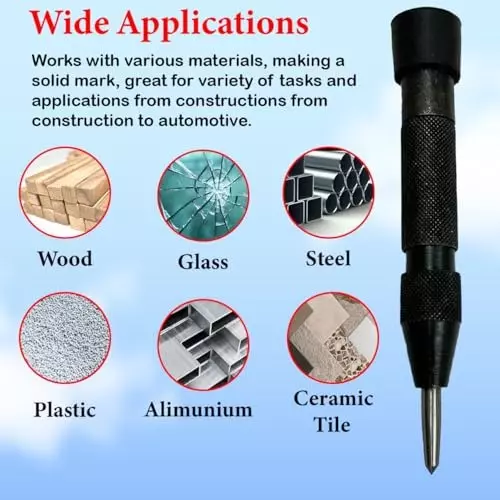Assorts Heavy Duty Automatic Center Punch Alloy Steel 152.4x17.46 mm (6x11/16 Inch)