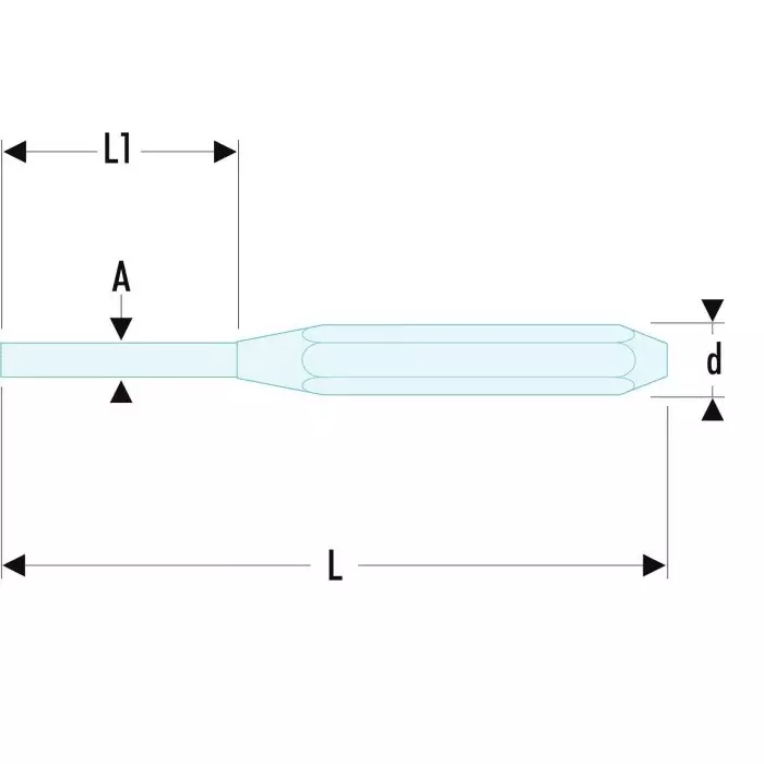 Facom 1-Piece Punch, Drift Punch, 8 mm Shank, 150 mm Overall, 248.8