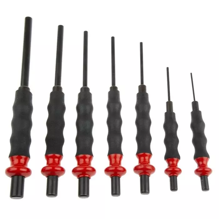 Facom 7-Piece Punch Set, Anti-Vibration Punch, 2 - 10 mm Shank, 249.GJ7