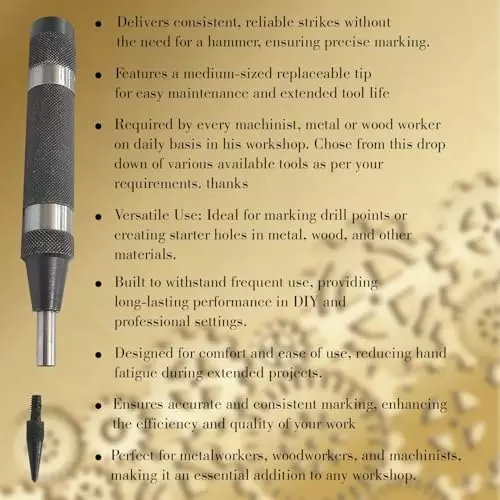 Assorts Medium Automatic Center Punch Carbide with Replaceable tip