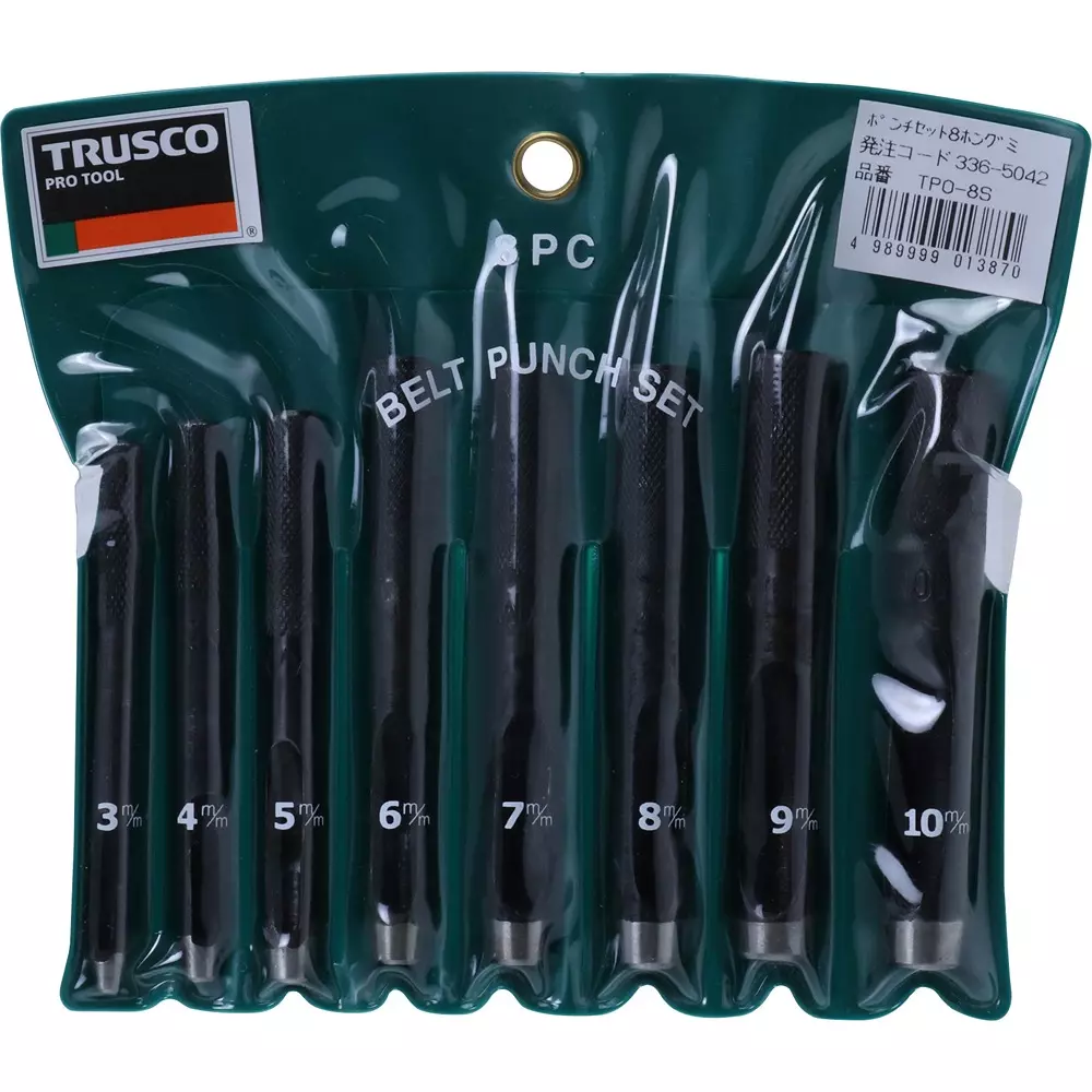TRUSCO Punch Set Carbon Steel, TPO8S