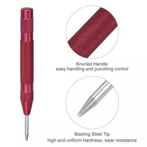 generic-125-mm-5-inch-automatic-center-punch-spring-loaded-adjustable-metal-marking-tool-red