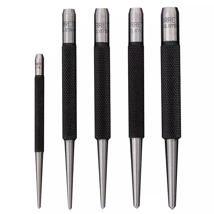 Starrett Punch Set Centre Punch 1.5 to 4 mm Shank, BQ627 (Set of 5)