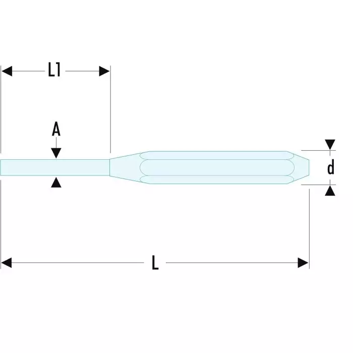 Facom 1-Piece Punch, Drift Punch, 8 mm Shank, 200 mm Overall, 249.8