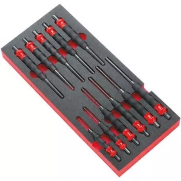 Facom 11-Piece Punch Set, Pin Punch, 2 - 8 mm Shank, MODM.CGPB