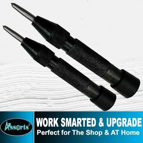 Assorts Heavy Duty Automatic Centre Punch Alloy Steel 145 & 150 mm Length (Pack of 2)