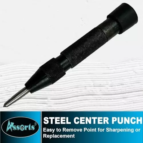 Assorts Heavy Duty Automatic Centre Punch Alloy Steel 145 & 150 mm Length (Pack of 2)